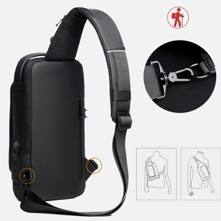 Bolsa Slim Bag - Mochila Anti-Furto com Senha USB